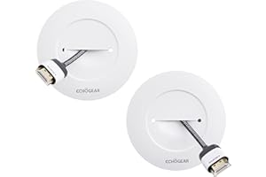 Echogear Kit De Gestion De Câbles pour TV Montée sur Support Mural TV - Goulottes Cache-Câble Facile à Installer pour Fils Electrique Basse Tension