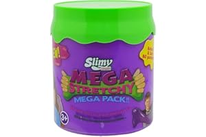 Slimy Slimy Mega Stretch y 500 g en Violet - Pâte de Jeu Originale Slimy Mega Slime pour Enfants - Slime extrêmement Extensible dans Une boîte Cadeau - Pâte de Jeu à partir de 3 Ans