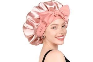 Uryxery Halkfri sovmössa 42 cm stor storlek blus-rosa, fin bearbetad polyester med satinliknande mjukhet, hårskydd för långt