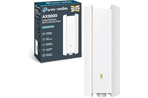 TP-Link EAP650 – Outdoor WiFi 6 Access Point, AX3000 Dual Band, PoE+ Powered, Weatherproof, Seamless Roaming, Extended Range, Omada Mesh, Cloud Management