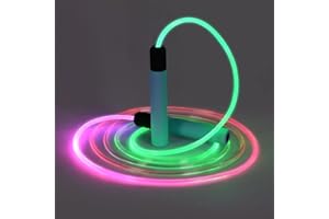 ‎FLINTRONIC Flintronic Springseil Erwachsene Fitness, 280cm Speed Rope mit LED Licht, Verstellbare Skipping Rope, Jump Rope mit Anti-Rutsch Griffe für Intervalltraining Training