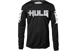HULG Męskie koszulki rowerowe MTB, lekkie materiały MX MTB, oddychający materiał, rower górski z długim rękawem oddychająca wygodna miękka odprowadzająca wilgoć koszulka rowerowa