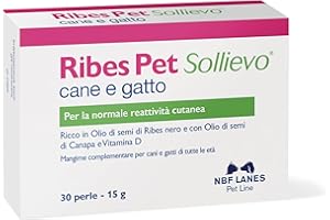 NBF Lanes | Ribes Pet Sollievo Cane e Gatto, 30 Perle Appetibili, per la Normale Reattività Cutanea
