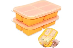 BANGP Extra-Large Silicone Soup Freezer Tray, Food Freezer Trays, Soup Freezer Containers for Soup Sauce Meal Prep, 300ml Portion (2)