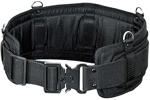 WORKGEARUK Apex Heavy-Duty Black Tool Belt with EVA Padded Back Support Size Large 36-40" Waist- WG-APX69001L