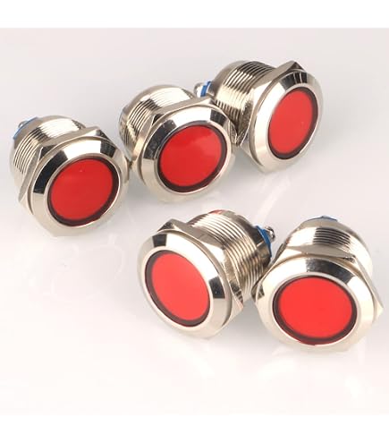 Gebildet 22mm Waterdichte LED-flitszoemer – 12V DC – Rood – IP65 – 90dB – Voor Paneel En DIY – Set Van 2