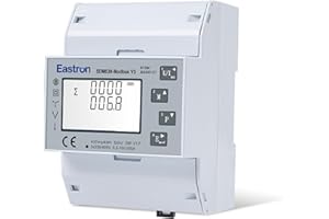 Eastron SDM630Modbus-V3 - Contatore di corrente trifase digitale per guida multiuso, bidirezionale con 2 x S0, RS485 Modbus -RTU