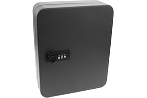 PRIMEMATIK.COM PrimeMatik - Cassetta Portachiavi Appendichiavi con 20 Ganci per Chiavi e Serratura con Combinazione a 3 cifre