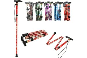 ONEBRAND Walking Stick - Adjustable and Foldable - Lightweight - Comfortable Grip - Durable Walking Aid Mobility Aid - Collapsible Walking Stick.
