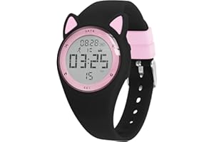 Bigmeda Montre Enfant Numérique Enfant avec Chronomètre, Eclairage, Alarme, Date, Podomètres Marche, Surveillance du Sommeil Montre pour Enfants Sport pour 10 Ans Fille Garçon