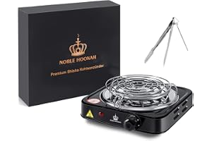 NOBLE HOKAH Shisha koltändare för Shisha Charcoal Elektrisk kolgrill 1000W Shisha-tillbehör med kolgrill i rostfritt stål Kolugn Shisha-tång för Shisha-set