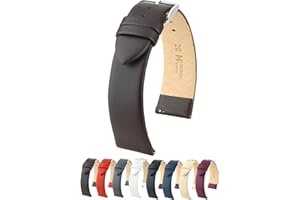 HIRSCH H Hirsch Genuine Leather Watch Strap w/Quick Release & Stainless Steel Buckle - Soft, Flexible, & Comfortable - Multiple Colors & Sizes - Toronto