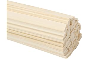 DOITEM Palitos de Madera de Bambú Natural Extra Largos (Paquete de 50) – 20 cm – Tiras de Madera Resistentes para Proyectos de Manualidades