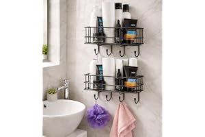 Oslen (Pack of 2 Self-Adhesive Multipurpose Bathroom Rack, Bathroom Shelf Organizer, Wall Mounted Shelf,Bathroom Accessories 