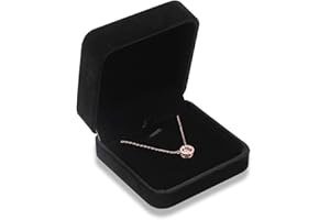 Bujingyun Samt Halskette Anhänger Armband Display Box Schmuck Geschenkboxen (Schwarz)