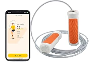 Yueyang Fitness skipping rope adult con análisis de datos de la aplicación, Workout Jump Ropes para gimnasio en casa,cuerda para Saltar ejercicio hombres,mujeres,niños,niñas