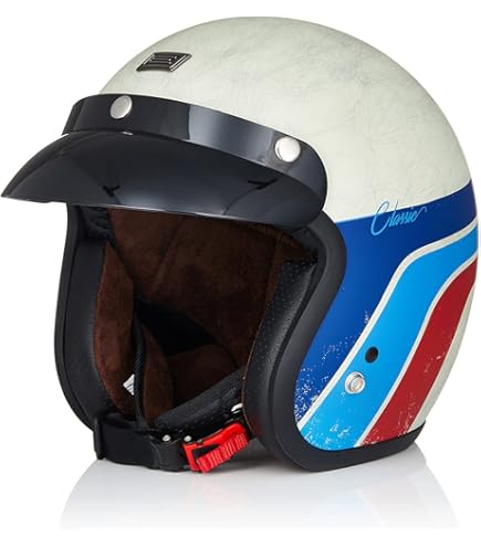 Casco Jet Moto Retrò - Grafica Stella, Nero E Giallo, Leggero E Approvato DOT - Foto 9