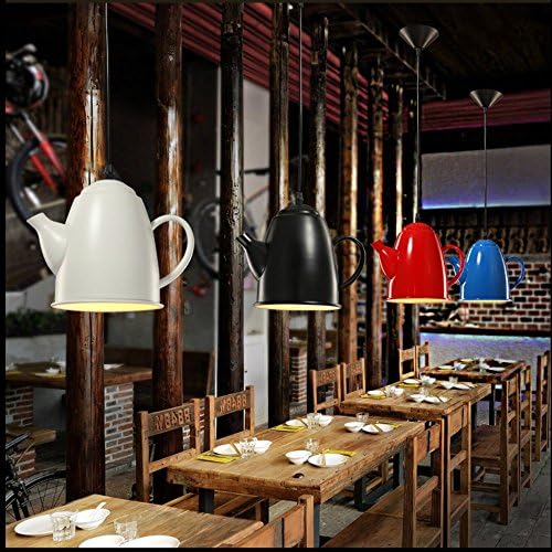 FengChandelier-Led industrial retro wind, creative teapot, chandeliers, theme restaurants, cafes, bars, Western restaurants, Iron Chandelier,blue