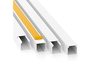 CILSON Canaleta para cables (20 m, autoadhesiva, con cinta adhesiva de espuma, listo para el montaje, 25 x 25 mm (ancho x alto)