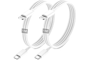 ZMHPJQ Câble USB-C vers Lightnning 1M [Certifié MFi] Cable USBC iPhone Chargeur Rapide Power Fil Lightning USB C pour iPhone 14 13 12 Pro Max Mini/11/XS/X/8 Plus/2020 SE/iPad(2Pack)
