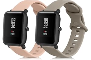 kwmobile 2 x bransoletka sportowa kompatybilna z Huami Amazfit Bip/Bip Lite – bransoletka z silikonu TPU, zestaw trackerów fitness, czarna, ciemnoniebieska