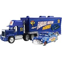 Set 2 Auto Da Corsa Per Bambini: Camion Con Rampa E Macchina Sportiva, Scala 1:55, In Lega E Plastica