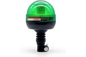 AB1 flexzon 40 Led Beacon Warning Flashing Rotating Green Flexible Din Pole Tractor Light