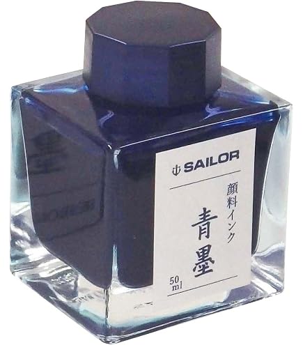 Sailor Manyo Tinte Hinoki – Blau-graue Farbstofftinte Mit Schattierungseffekt, 50 Ml Glasflasche