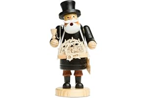 ‎SIKORA Sikora RM-A Räuchermännchen aus Holz 3 Größen Verschiedene Motive, Farbe/Modell:A11 schwarz - Schwibbogenhändler, Höhe in cm:Höhe ca. 19.5 cm