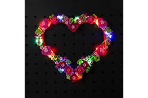BRICKBLING Zestaw oświetlenia LED do 40638 ozdoba w kształcie serca (nie model Lego), zestaw oświetleniowy do dekoracji serca, sztucznych kwiatów, prezent walentynkowy dla dorosłych, wyjątkowy wystrój domu