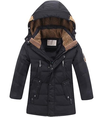 killtec Ragazzi Giacca funzionale con cappuccio/giacca invernale impermeabile KOW 159 BYS JCKT, black blue, 116, 40915-000