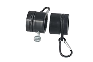 snowchecking Clips de drapeau de cour, anneaux de montage réglables pour mât de drapeau extérieur, fixation rotative anti-enroulement pour pelouse, école, camion (noir) - 2 pièces