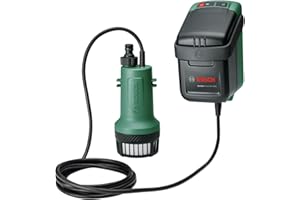Bosch Home and Garden Akumulatorowa Pompa do Wody Deszczowej Bosch GardenPump 18V-2000, bez Akumulatora, System 18V, Opakowanie Kartooptymalne