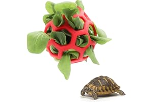 LODCZIOE Schildkröte Leckerli-Ball Spielzeug Heu Feeder Ball, Fütterung Grasball für Schildkröte Schildkröte, Obst Gemüse Futterspender Halter Futtersuche Spielzeug für Kleintiere Haustier