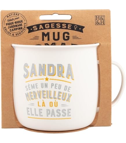 Printplanet Tasse "Leg Dich Nicht Mit Sandra An" - Personalisierter Kaffeebecher, 325 Ml, Blau, Spülmaschinenfest