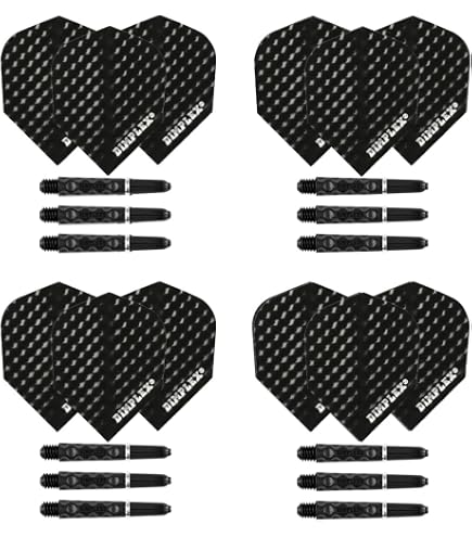 Harrows Lot De 3 Jeux De Tiges En Carbone ST Pour Fléchettes - 9 Tiges Total (Court, Midi, Moyen) - Composite Carbone Résistant, Filetage Universel - 9