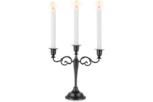 Sziqiqi Świeczniki na Halloween, 3-ramienne, matowe, czarne, na świece stożkowe, kolacja, przyjęcie, ślub, stół, dekoracja świątecznego kominka