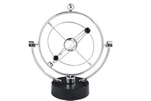 FYBIDA Palla Elettronica Altalena, Giocattolo da Scrivania a Moto Perpetuo Arte Cinetica Asteroide Fisica Arte Globo Newton Pendolo Ufficio Casa Ornamenti Gadget per Ragazzi Ragazze Adolescenti Regali