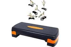 YAQOR Steppbrett Fitness Aerobic Stepper Höhenverstellbar Step Bench Mit Stufen. Rutschfestes Trainingsgerät Für Büro Und Zuhause. Trainingsgeräte Für Zuhause