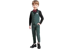 Angelwilla Kleinkind Jungen Kleid Shirt und Fliege Set, Kinder Hochzeit Anzüge Lange Ärmel Hemden und Hosen Outfits Set mit Krawatte