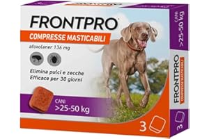 HOMOS FRONTPRO 3 COMPRESSE MASTICABILI 136MG CANI 25-50KG