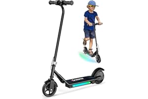 ‎ISCOOTER iScooter Elektroroller für Kinder von 6-12 Jahre, 3 Fahrmodi (5, 10, 16 km/h), Kinder E Scooter mit 6-Zoll Räder und 7-farbigen Lichtern, Kinder E-Roller bis 12 km Reichweite & 75 kg