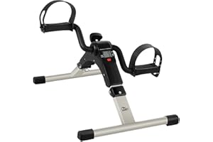 Mini Vélo d'Appartement, Uten Pedalier d'appartement Portable avec Ecran LCD Bouton de Pédaler Résistance Réglable Bras Jambes Entraîner