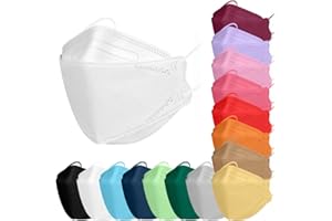 TubeRoo FFP2 Maske Bunt Farbig Fischform 20 Stück Masken, Blau Grau Beige Rot Pink Rosa Orange Schwarz Weiß Hellblau Dunkelgrau, Versand aus Deutschland, Atemschutzmaske, Mundschutz