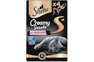 SHEBA Creamy Snacks Au Saumon 4 x 12g X11