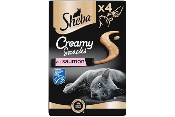 Sheba Creamy Snacks Au Saumon 4 x 12g