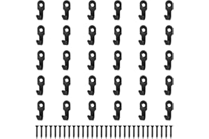 DIYCUT 30 Pièces Crochet a Visser Noir, Crochet Mural a Visser, Acier Inoxydable Mini Crochet, Crochet Mural pour Clé avec Vis, Style Minimaliste pour Cuisine, Salon et à la Chambre à Coucher
