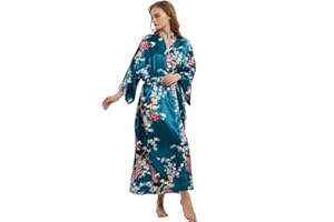 CUTESWAN Ladies Kimono Dressing Gowns Floral Kimono Robe Printed Cardigan for Women Wedding Bonding Party Pyjamas