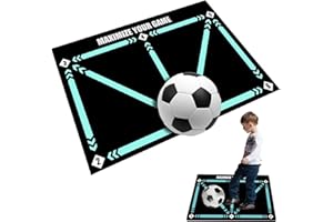 TOMTARY Football Training Mat, Non-Slip Shock Football Mastery Mat Large Football Mat Ball Control Dribble Mat Soccer Training Equipment for Kids Adults Indoor