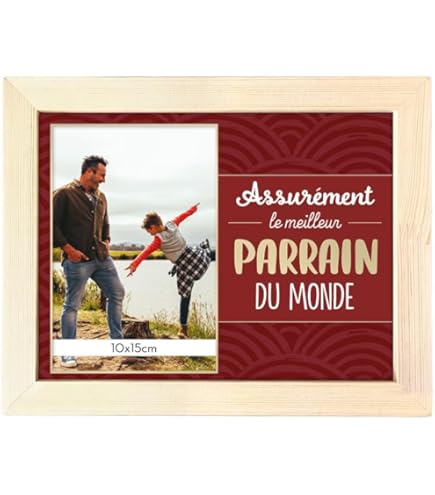 Cadeau Parrain Marraine Bapteme Cadre Photo Aimant Pour Parrain - Cadeau Baptême & Communion Personnalisé Cadeau Marraine Baptême